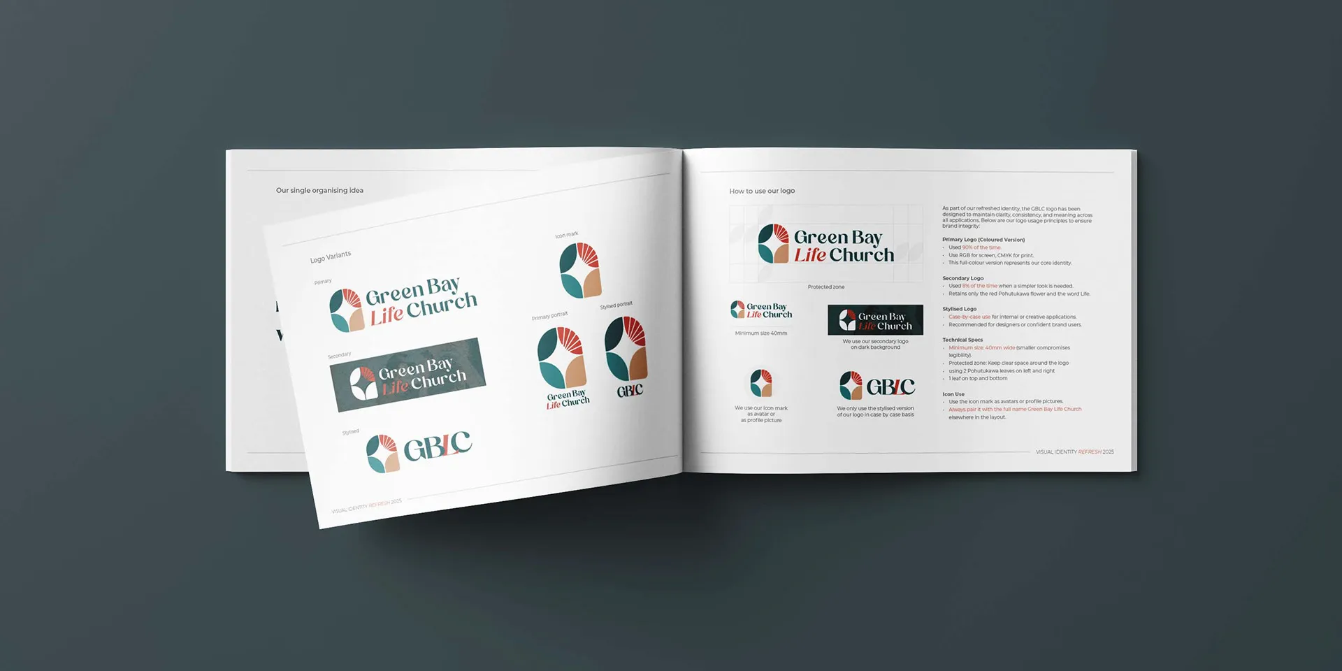 Brand application for the GBLC brand refresh.